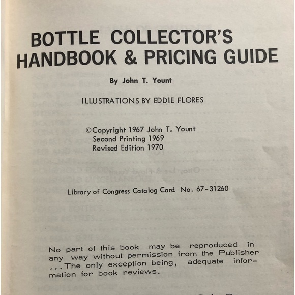 Vintage Book Bottle Collectors Handbook & Price Guide 1970 Editio… - Picture 3 of 5